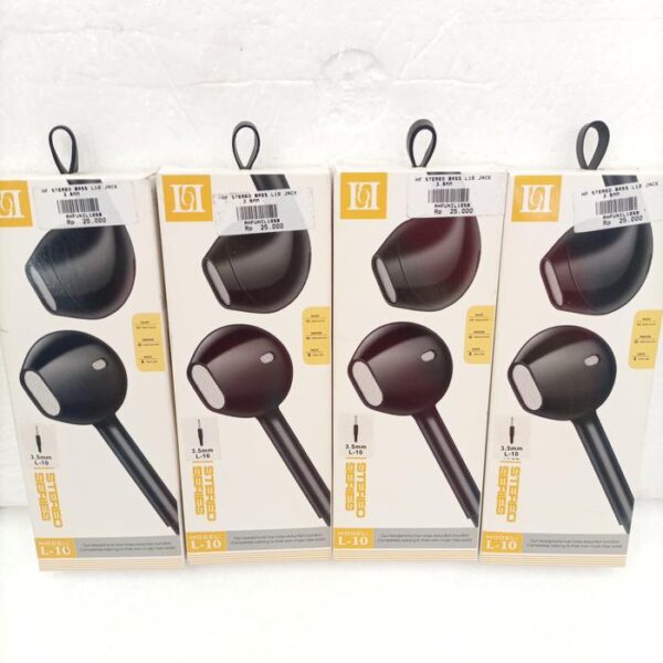 Handsfree Stereo Bass L10 Jack 3.5mm Earphone Headset Headphone - Gambar 5