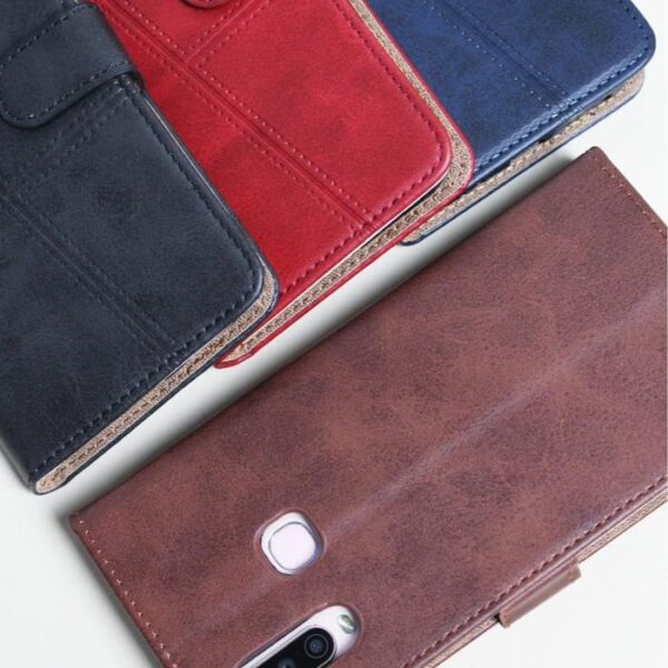 LC FC TPU Variasi Jahit Case Handphone Dompet Casing Handphone Dompet - Gambar 2