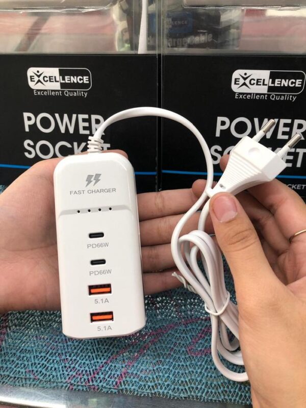 Travel Charger USB Socket Excellence 2PD 60W+2U 5.1A