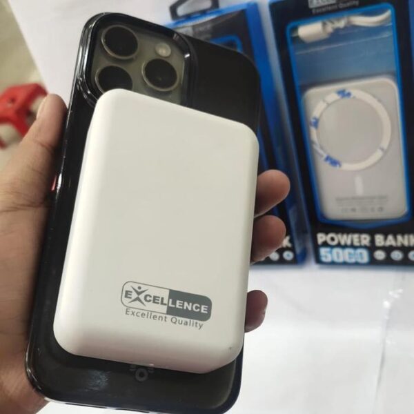 Travel Charger Powerbank Excellence Wireless 10W 10000mAh Power Bank - Gambar 2