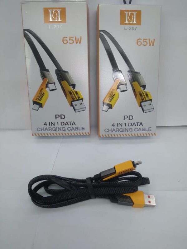 Kabel Data Fast Charging 4in1 65W L207 Kabel Data Multifungsi - Gambar 4