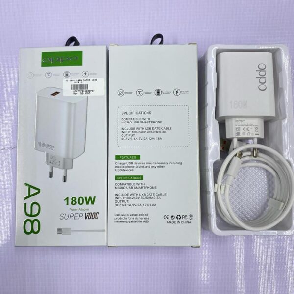 Travel Charger 180W Super Vooc Type-C Opp Charger Handphone - Gambar 4