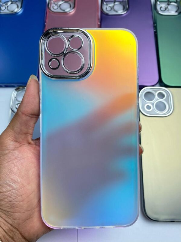 Case IMD Warna Camera Protect Silver Casing Handphone Hardcase Hologram