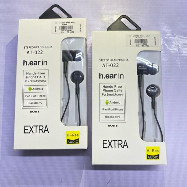 Handsfree Stereo Bass AT022 Earphone Headset Headphone - Gambar 8