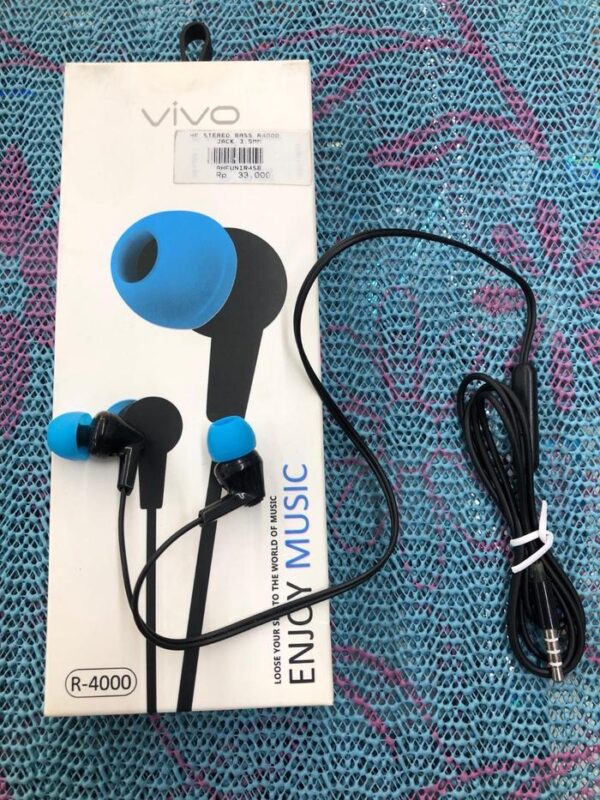 Handsfree Stereo Bass R4000 Earphone Type-C/Jack 3.5 mm Headphone - Gambar 2
