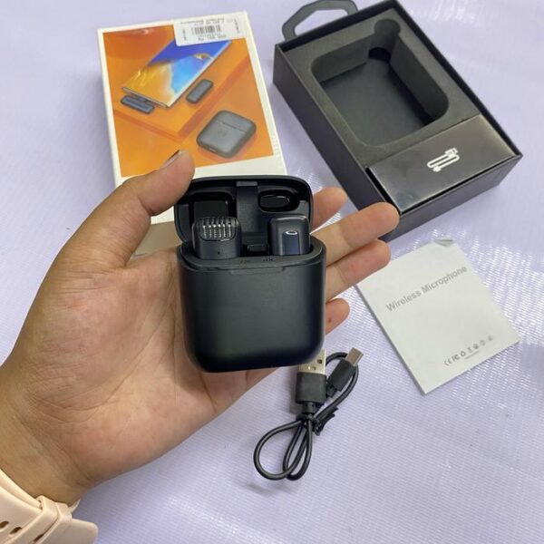 Microphone Wireless Clip On USB C J11 Mikrofon Tanpa Kabel - Gambar 3