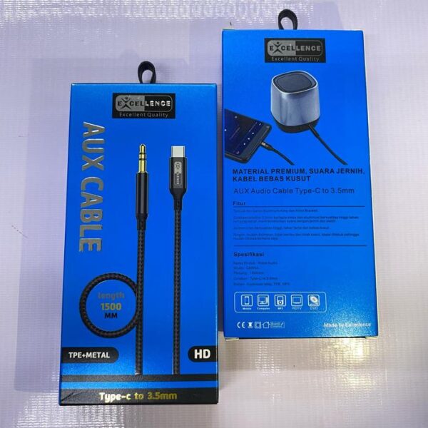 Kabel Aux Excellence Canna Type C-3.5mm Aux C to Jack 3.5mm - Gambar 5