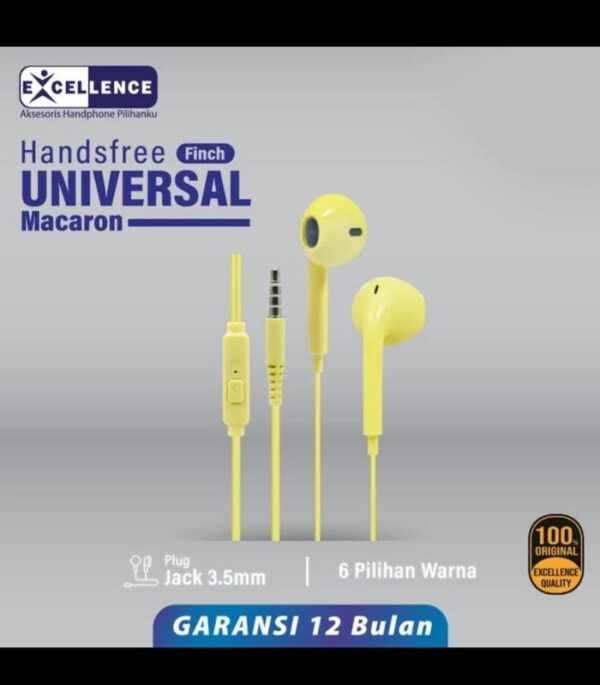 Handsfree Excellence Universal Finch Macaron Earphone