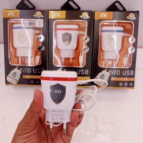 Travel Charger 2USB Kabel Micro Z003 - Gambar 4