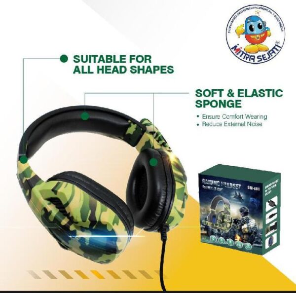 Headphone DJ Gaming Sez 881 Handsfree Earphone Headset - Gambar 3