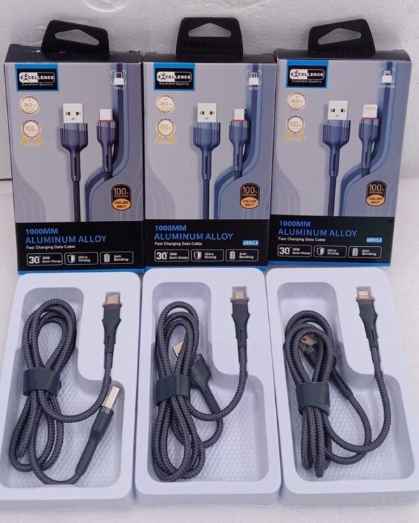 Kabel Data Excellence Arnica 1M Lightning/Micro/Type-C - Gambar 2