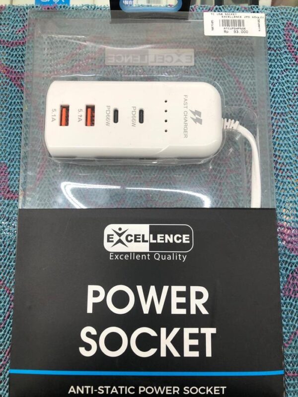 Travel Charger USB Socket Excellence 2PD 60W+2U 5.1A - Gambar 6
