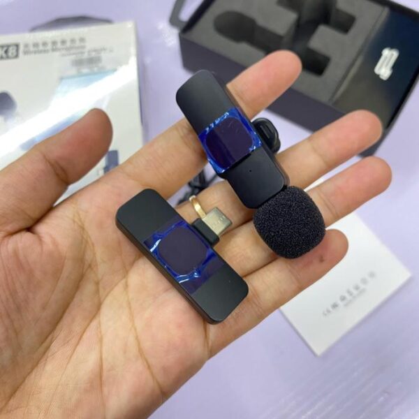 Microphone Wireless Clip On USB-C K8 Mikrofon ASMR - Gambar 4