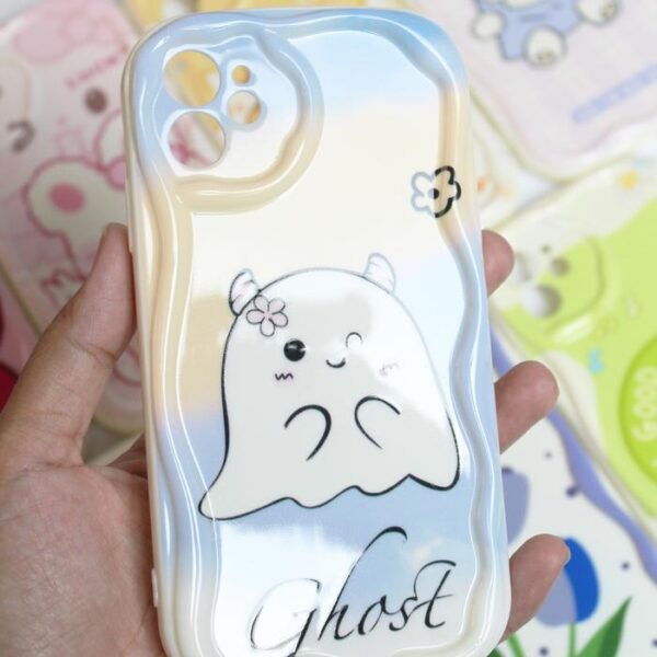 Case TPU Krim Gelombang Motif Casing Handphone Cream Softcase - Gambar 3