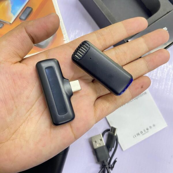 Microphone Wireless Clip On USB C J11 Mikrofon Tanpa Kabel - Gambar 4