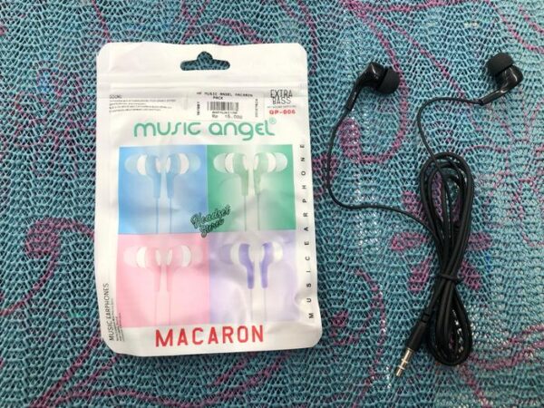 Handsfree Music Angel Macaron Earphone Headset Headphone Universal - Gambar 3
