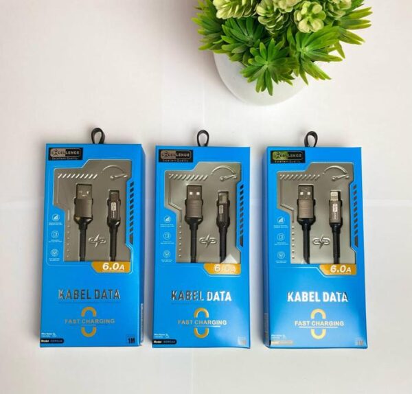 Kabel Data Excellence Seroja 6A Lightning/Micro/Type-C - Gambar 5
