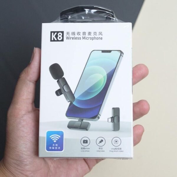Microphone Wireless Clip On USB-C K8 Mikrofon ASMR - Gambar 7