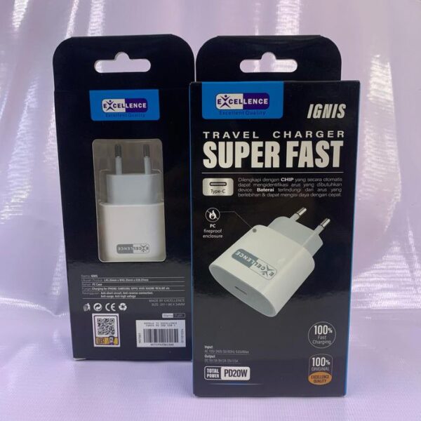 Kepala Charger Excellence Ignis PD 20W USB C - Gambar 5
