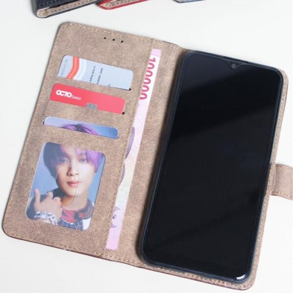 LC FC TPU Variasi Jahit Case Handphone Dompet Casing Handphone Dompet - Gambar 5