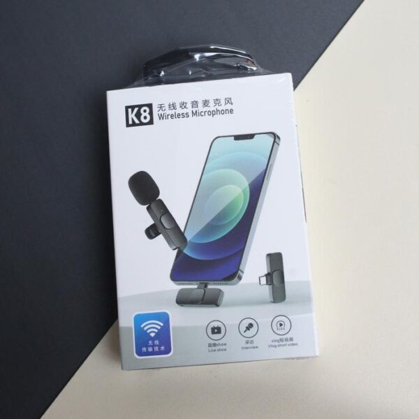 Microphone Wireless Clip On USB-C K8 Mikrofon ASMR - Gambar 8
