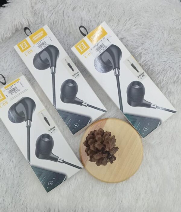 Handsfree Stereo Bass L08 Jack 3.5mm Earphone Headphone - Gambar 5