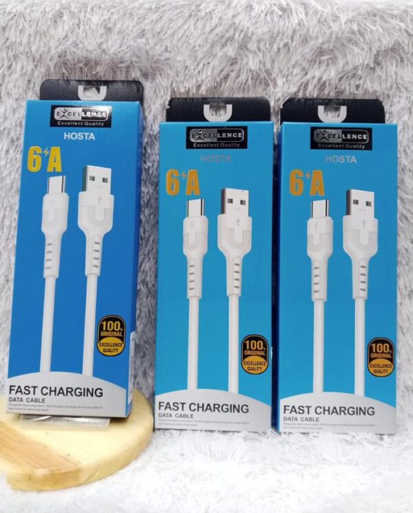 Kabel Data Excellence Hosta Lightning 4A/Micro 3A/Type-C 6A - Gambar 2