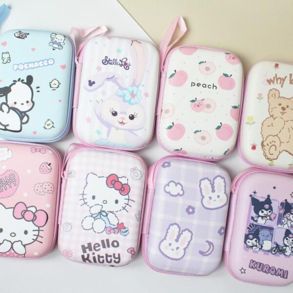Storage Bag Organizer Motif Tas Penyimpanan Kabel Charger Handsfree - Gambar 5