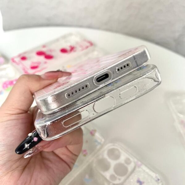 Case Transparan Glitter Printing Casing Handphone Bening Glitter Softcase - Gambar 4