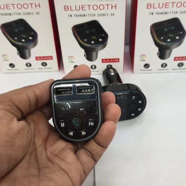 Car Charger Modulator Bluetooth ALS-A136 Charger Handphone - Gambar 2
