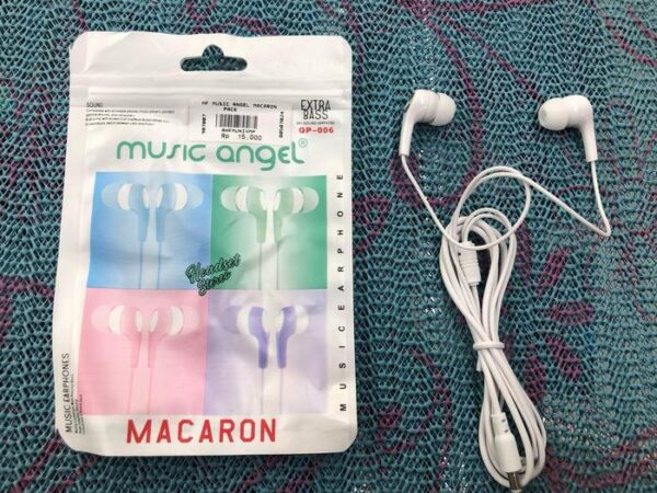 Handsfree Music Angel Macaron Earphone Headset Headphone Universal