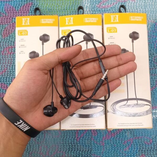 Handsfree Stereo Bass L07 Jack 3.5mm Earphone Headphone - Gambar 2