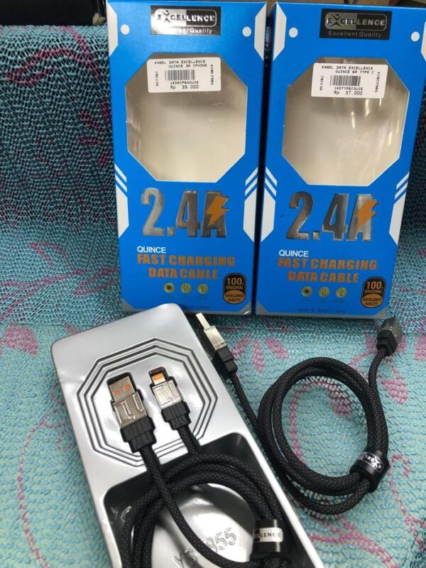Kabel Data Excellence Quince 2.4A Lightning/Micro/Type-C - Gambar 2