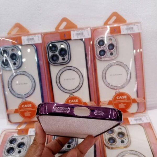 Case Magsafe Glitter Transparan Casing Handphone Magsafe Glitter Bening - Gambar 4