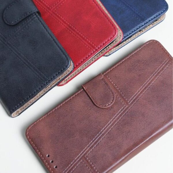 LC FC TPU Variasi Jahit Case Handphone Dompet Casing Handphone Dompet - Gambar 4