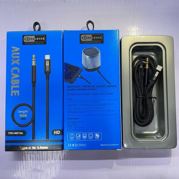 Kabel Aux Excellence Canna Type C-3.5mm Aux C to Jack 3.5mm - Gambar 3