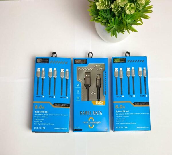 Kabel Data Excellence Seroja 6A Lightning/Micro/Type-C - Gambar 4