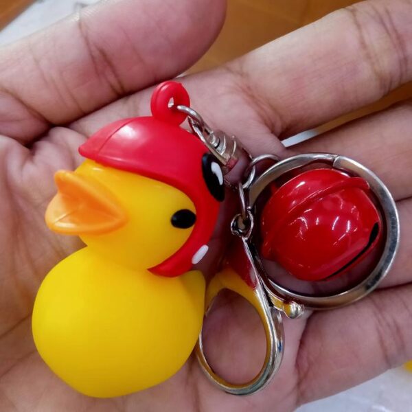 Gantungan Kunci Bebek Lonceng Gantungan Gemas - Gambar 2