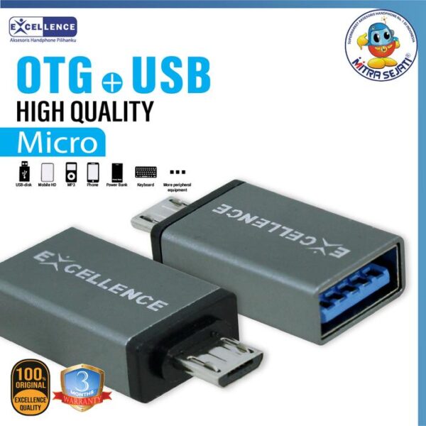 EXCELLENCE OTG USB untuk konektor Micro USB, Type-C