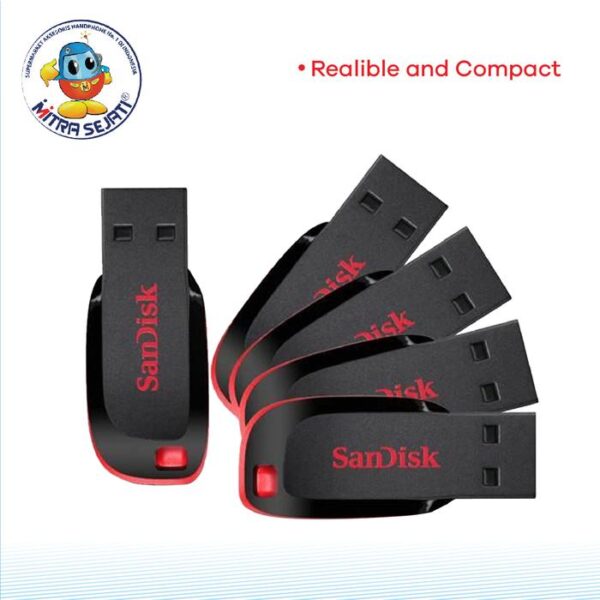 FlashDisk Sandisk CZ50 64GB Original Blade Komputer - Gambar 3