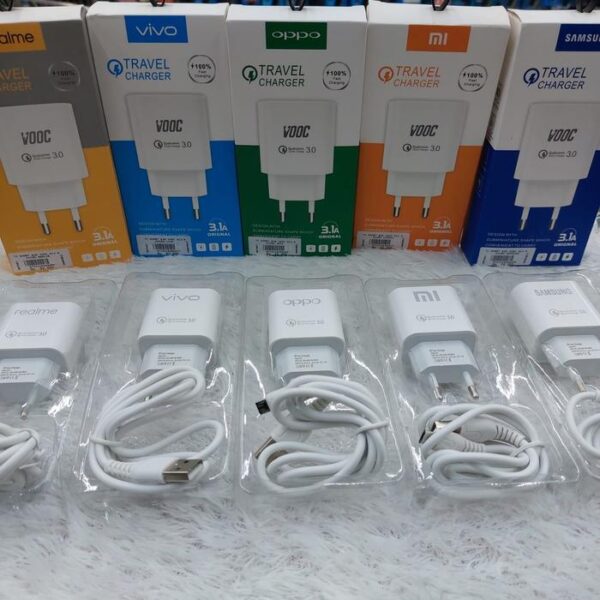 Travel Charger Smart E35 Vooc QC3.0 Micro USB Charger Handphone - Gambar 2