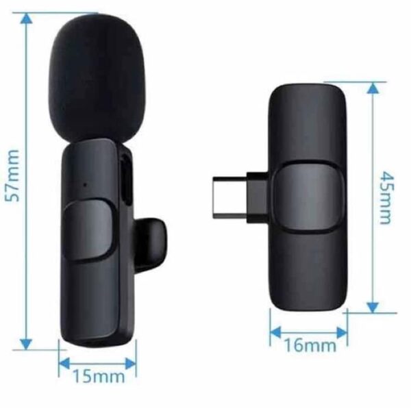 Microphone Wireless Clip On USB-C K8 Mikrofon ASMR - Gambar 3