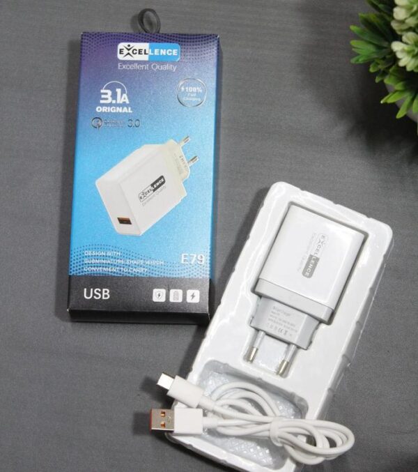 Travel Charger Excellence QC3.0 3A 18W E79 Micro/Type-C - Gambar 4