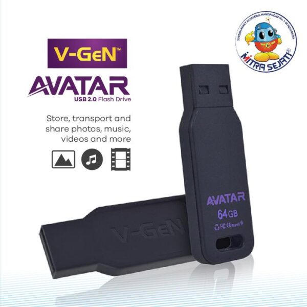 Flashdisk VGEN Avatar 64GB USB 2.0 Flashdrive Otg - Gambar 2