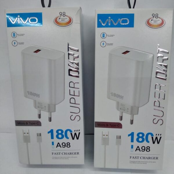 Travel Charger 180W Super Vooc Type-C Viv Charger Handphone - Gambar 5