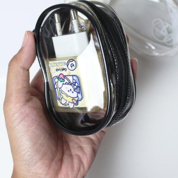 Storage Bag Transparan + Gantungan Tas Penyimpanan Charger - Gambar 6