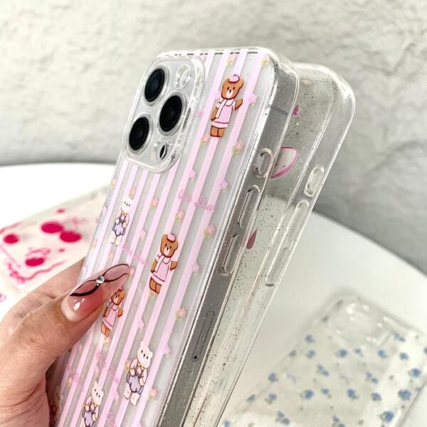 Case Transparan Glitter Printing Casing Handphone Bening Glitter Softcase - Gambar 3