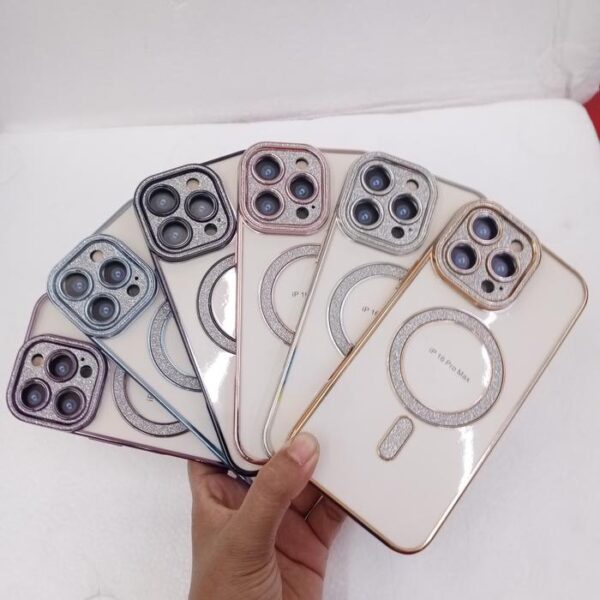 Case Magsafe Glitter Transparan Casing Handphone Magsafe Glitter Bening - Gambar 2