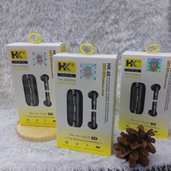 Handsfree Bluetooth HK TWS BT60 Earphone Headphone Wireless - Gambar 7