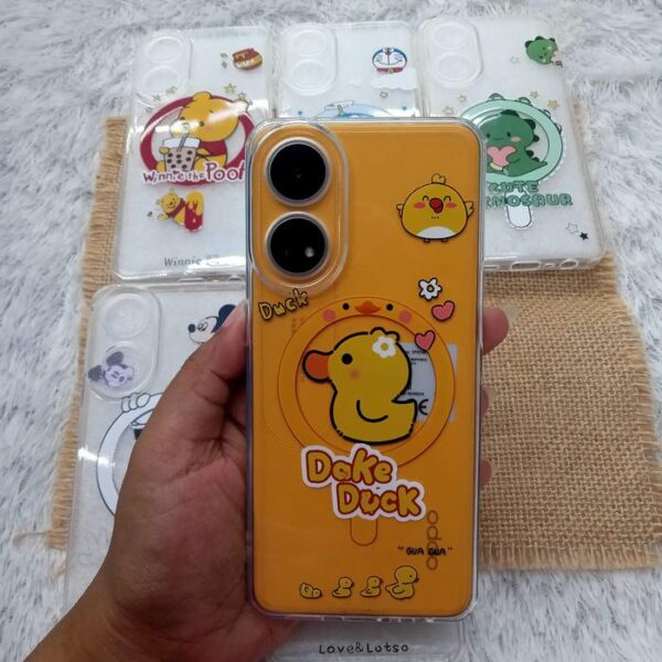 Case TPU Transparan Motif Magsafe Casing Handphone Magsafe Softcase
